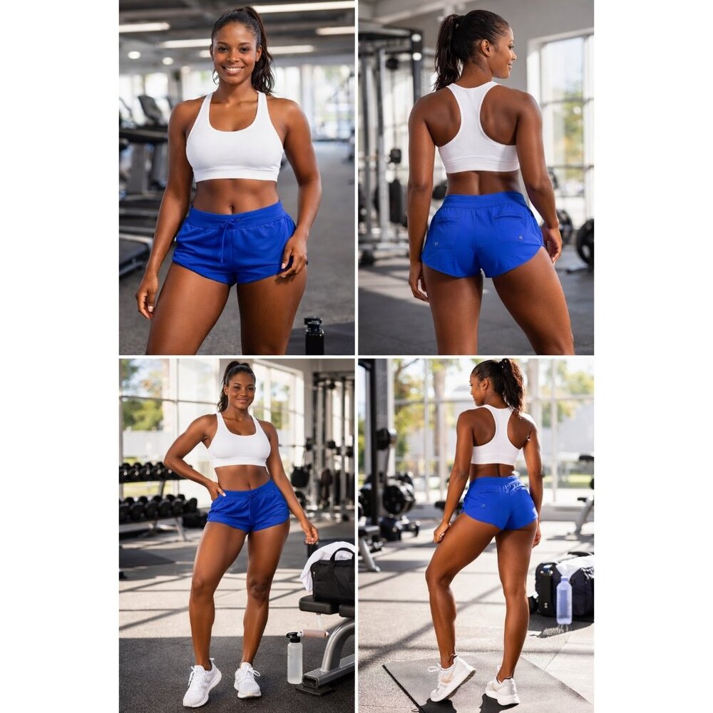 💙 Athleta Royal Blue Performance Running Gym Shorts Large 💙